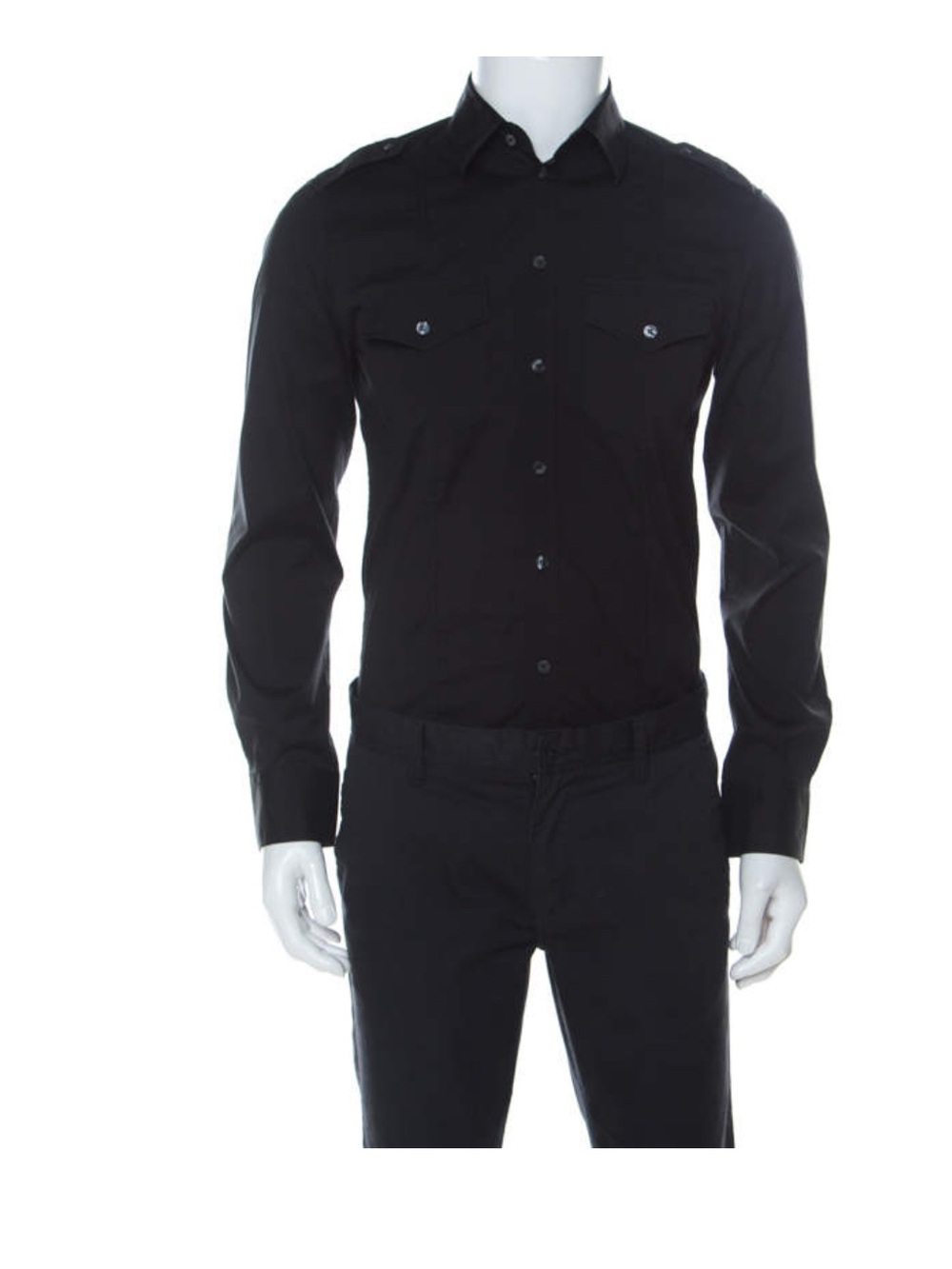 D&G Men's Black Button Shirt